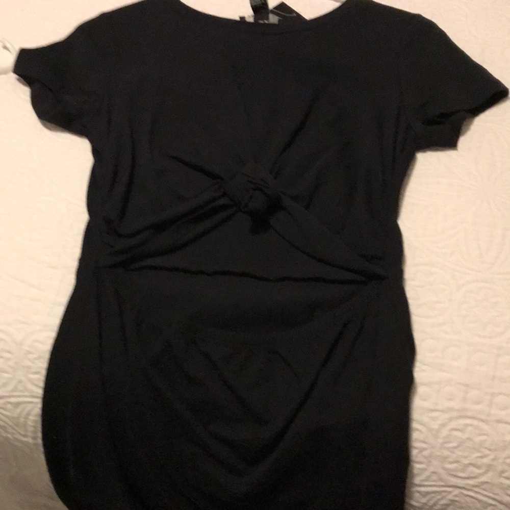 black cut out dress